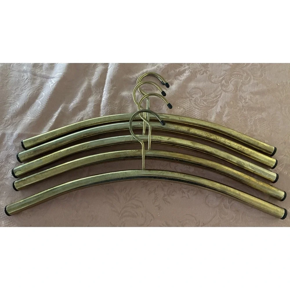 Vintage Metal Hangers Brass Regency‎ MCM Heavy Duty Lot Of 13 *flaws
